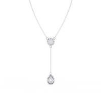 Aura Bezel Lariat Lab Grown Diamond Necklace - Ophiratbf