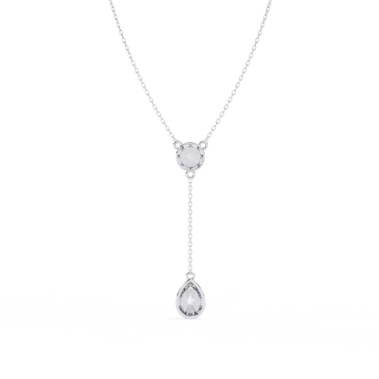 Aura Bezel Lariat Lab Grown Diamond Necklace