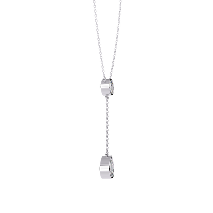 Aura Bezel Lariat Lab Grown Diamond Necklace