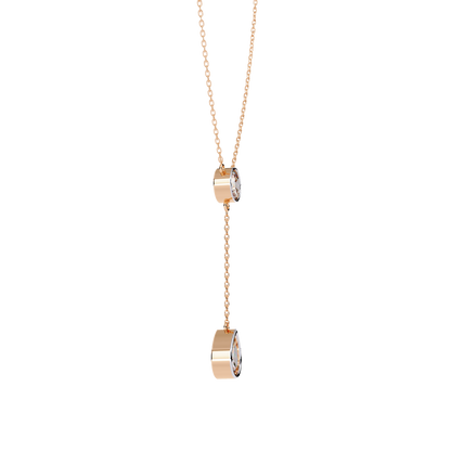 Aura Bezel Lariat Lab Grown Diamond Necklace