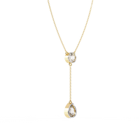 Aura Bezel Lariat Lab Grown Diamond Necklace - Ophiratbf