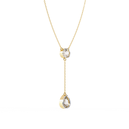 Aura Bezel Lariat Lab Grown Diamond Necklace