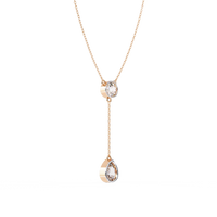 Aura Bezel Lariat Lab Grown Diamond Necklace - Ophiratbf