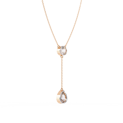 Aura Bezel Lariat Lab Grown Diamond Necklace