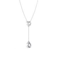Aura Bezel Lariat Lab Grown Diamond Necklace - Ophiratbf