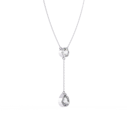 Aura Bezel Lariat Lab Grown Diamond Necklace