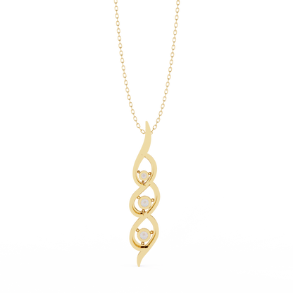 Trinity Swirl Lab Grown Diamond Pendant