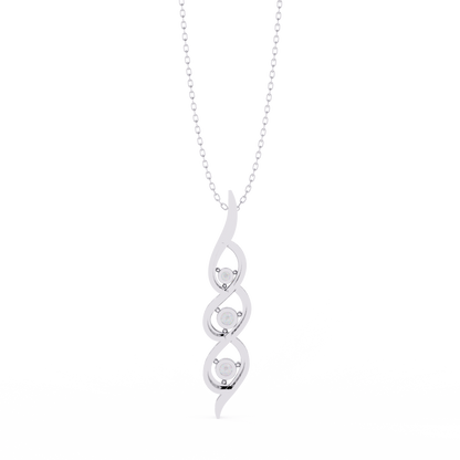 Trinity Swirl Lab Grown Diamond Pendant