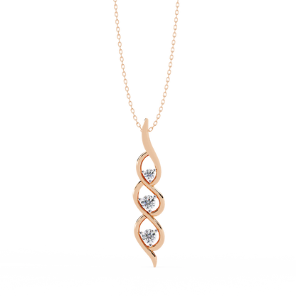 Trinity Swirl Lab Grown Diamond Pendant
