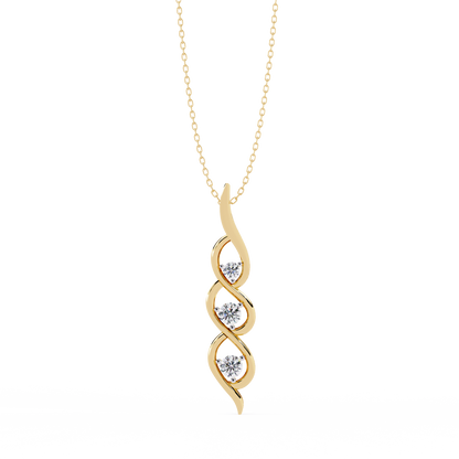 Trinity Swirl Lab Grown Diamond Pendant