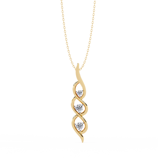 Trinity Swirl Lab Grown Diamond Pendant