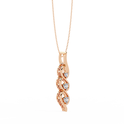Trinity Swirl Lab Grown Diamond Pendant