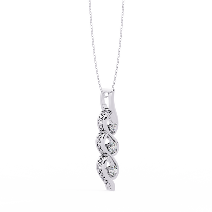 Trinity Swirl Lab Grown Diamond Pendant