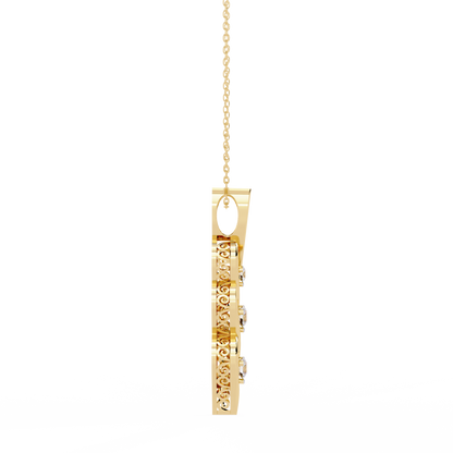 Trinity Swirl Lab Grown Diamond Pendant