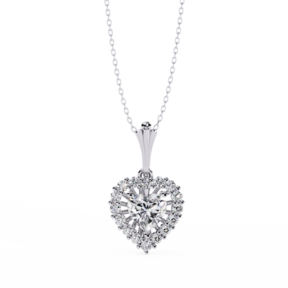 Sunbeam Heartburst Lab Grown Diamond Pendant