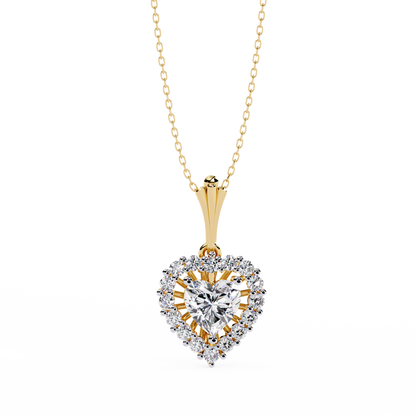 Sunbeam Heartburst Lab Grown Diamond Pendant