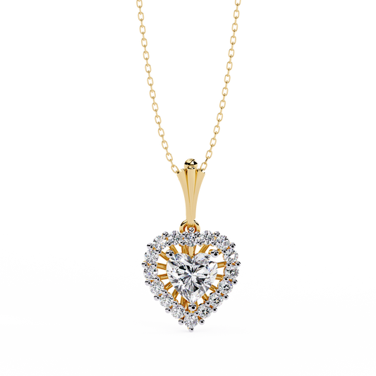 Sunbeam Heartburst Lab Grown Diamond Pendant