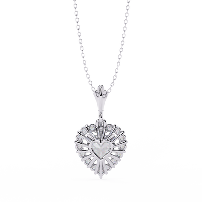 Sunbeam Heartburst Lab Grown Diamond Pendant