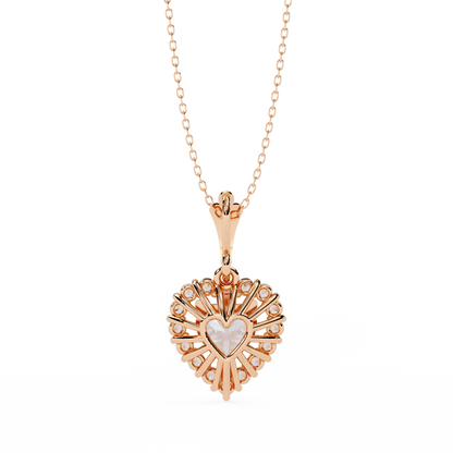 Sunbeam Heartburst Lab Grown Diamond Pendant
