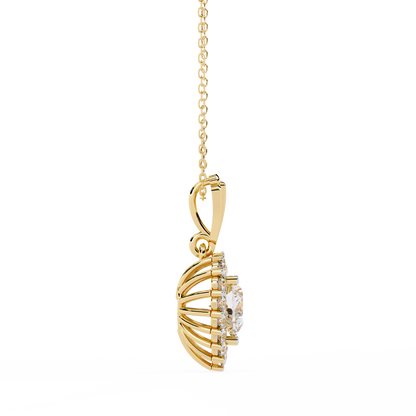 Sunbeam Heartburst Lab Grown Diamond Pendant