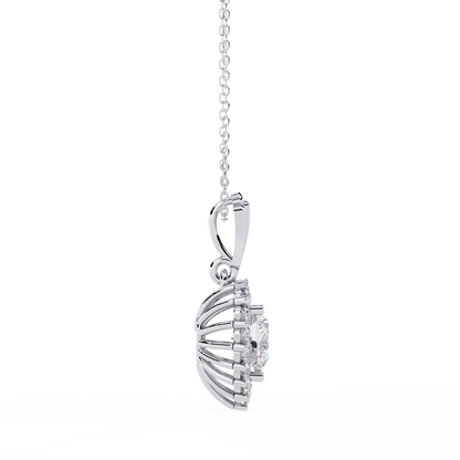 Sunbeam Heartburst Lab Grown Diamond Pendant