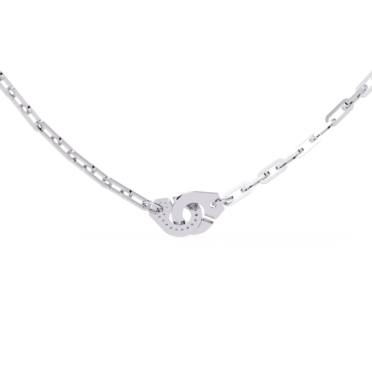 Lock & Link Chic Lab Grown Diamond Necklace - Ophiratbf