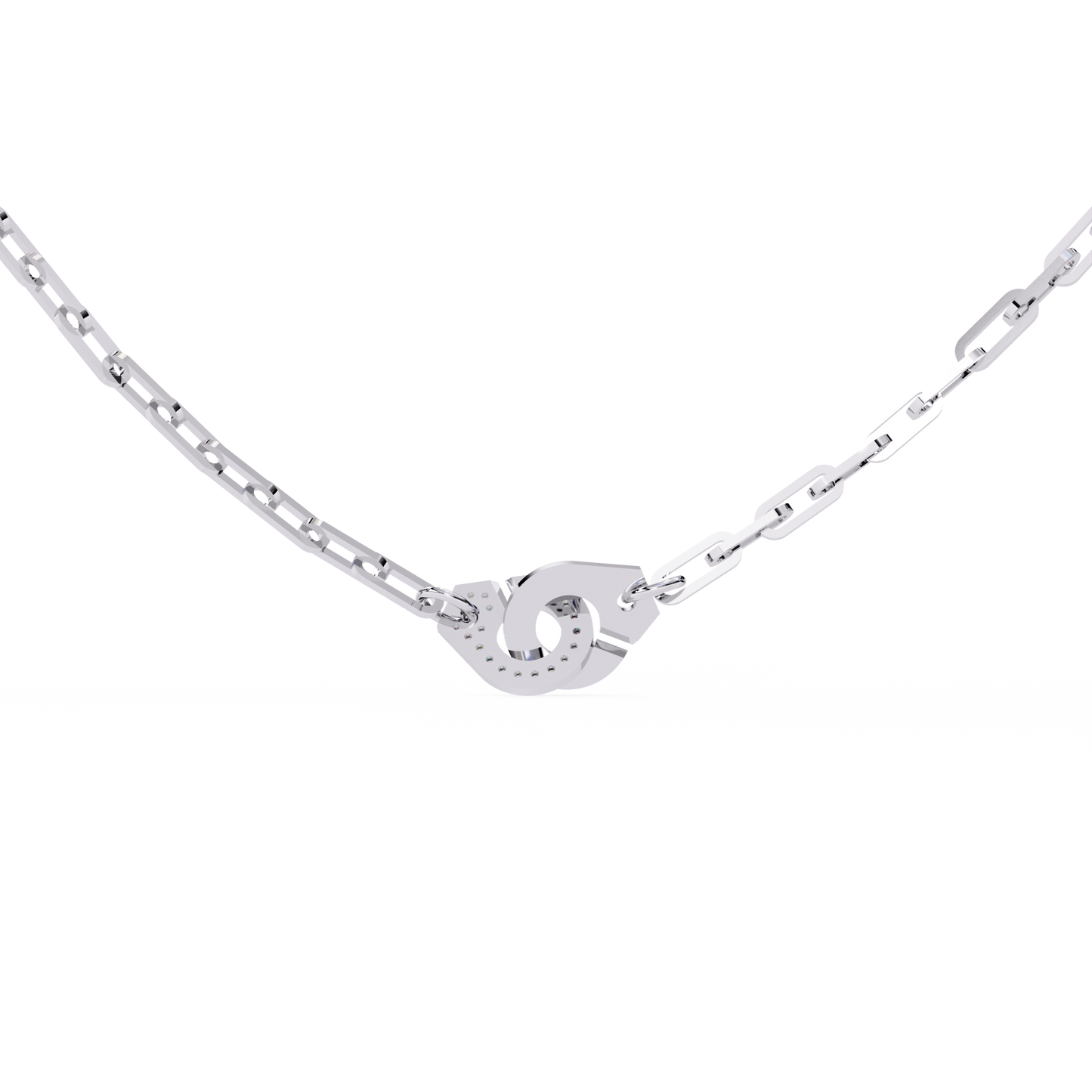lock & link chic lab grown diamond necklace
