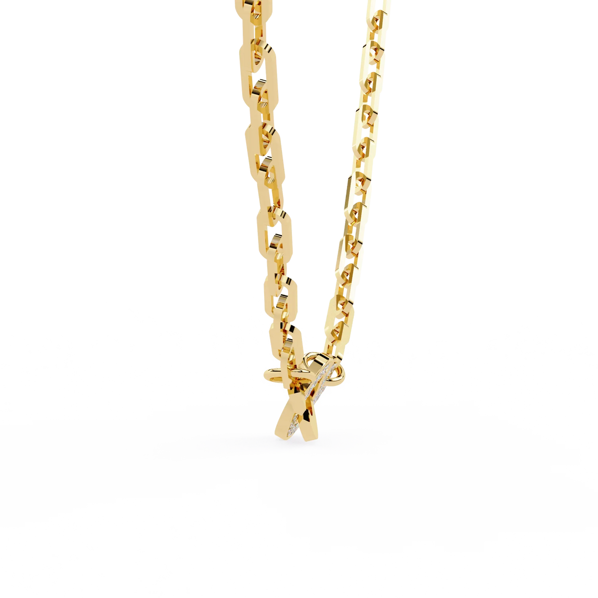Lock & Link Chic Lab Grown Diamond Necklace - Ophiratbf