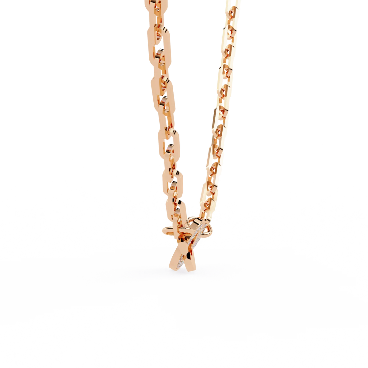 Lock & Link Chic Lab Grown Diamond Necklace - Ophiratbf