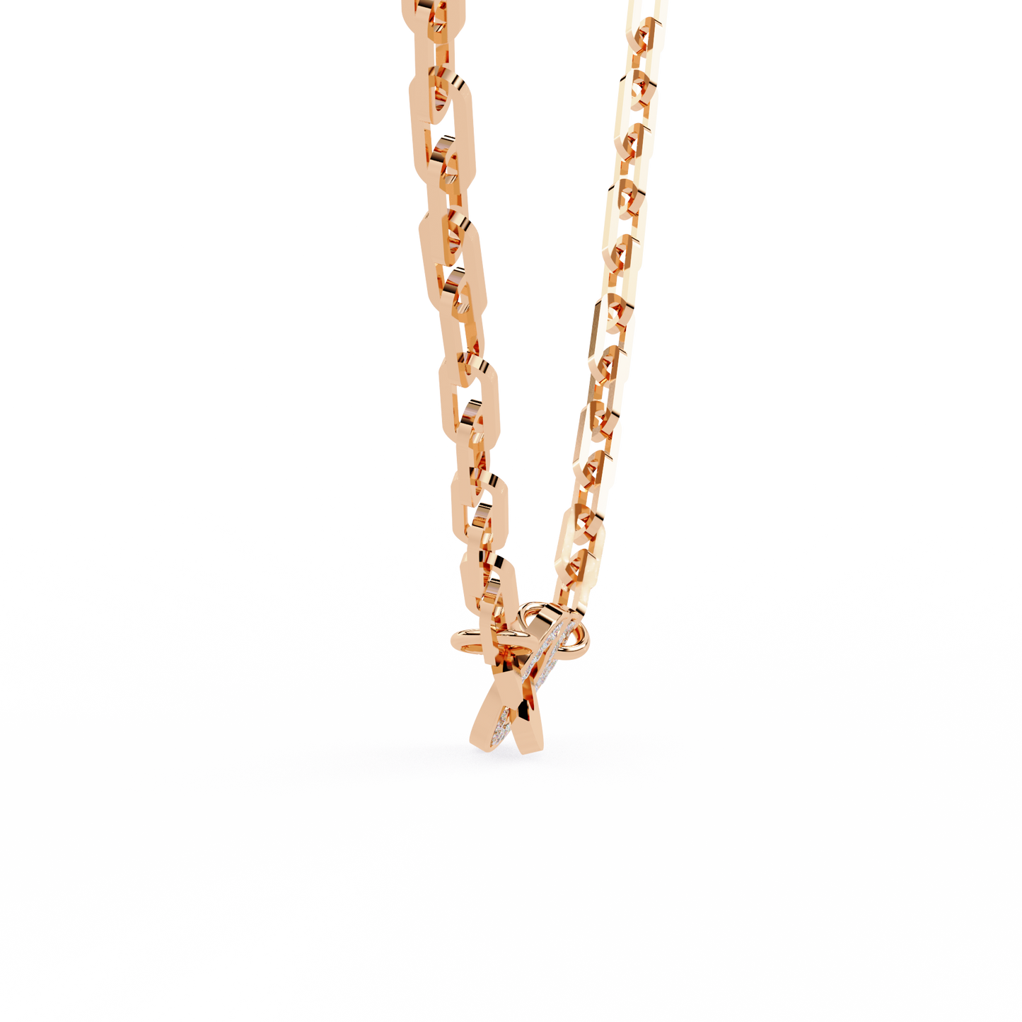 lock & link chic lab grown diamond necklace