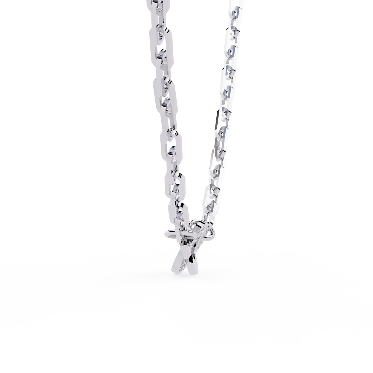 Lock & Link Chic Lab Grown Diamond Necklace - Ophiratbf