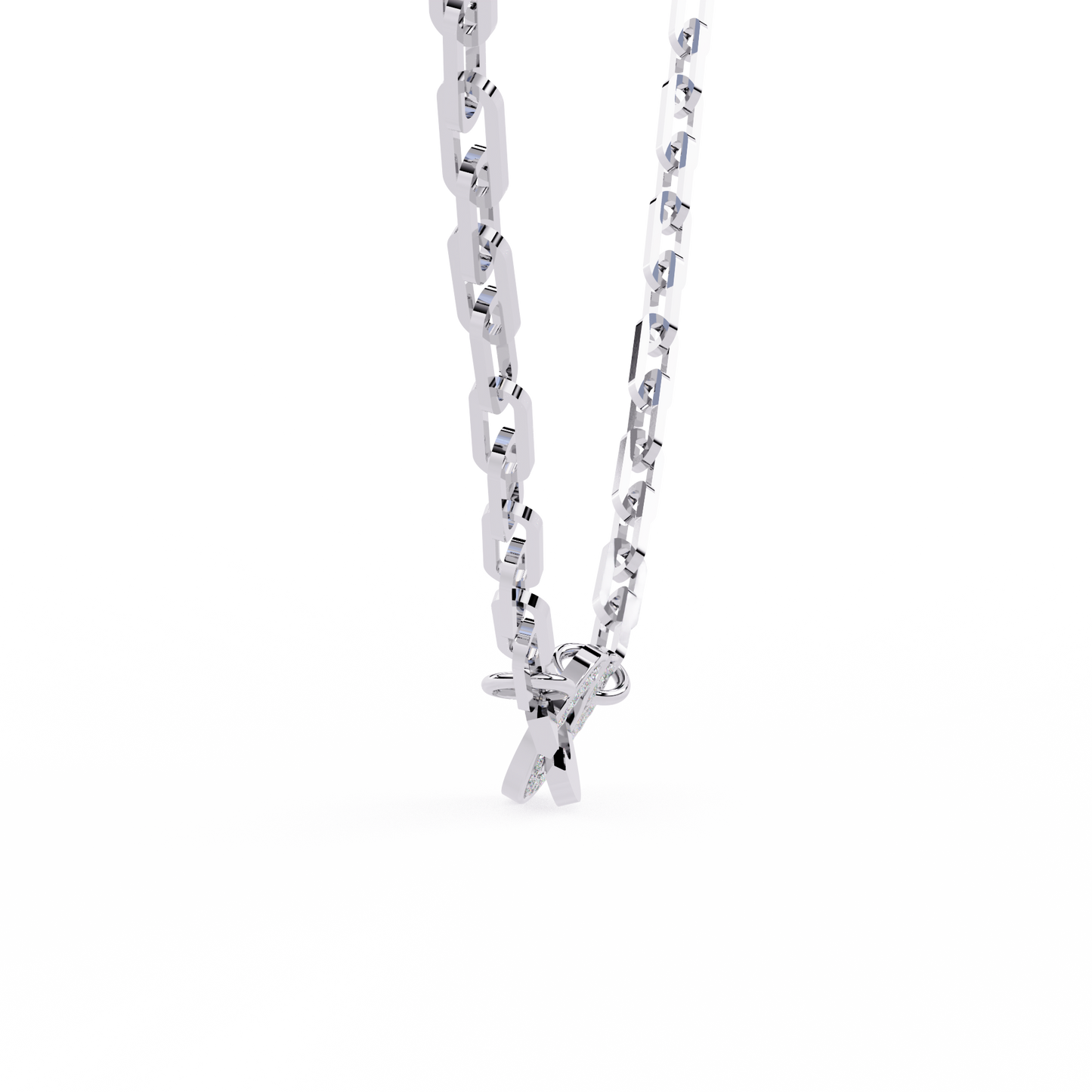 lock & link chic lab grown diamond necklace
