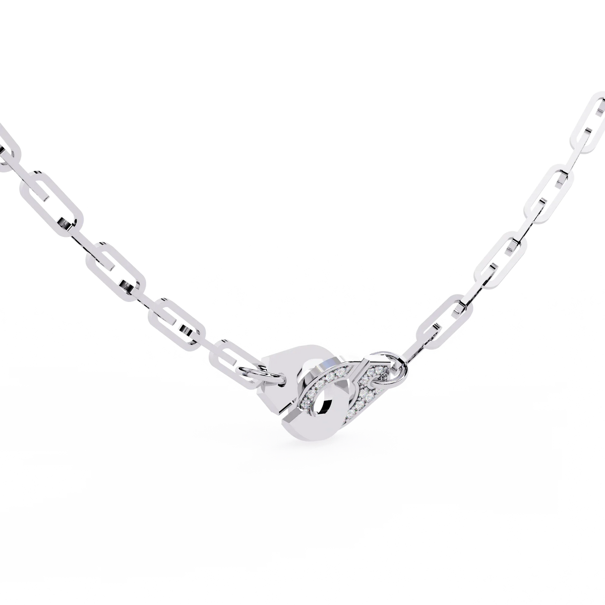 Lock & Link Chic Lab Grown Diamond Necklace - Ophiratbf