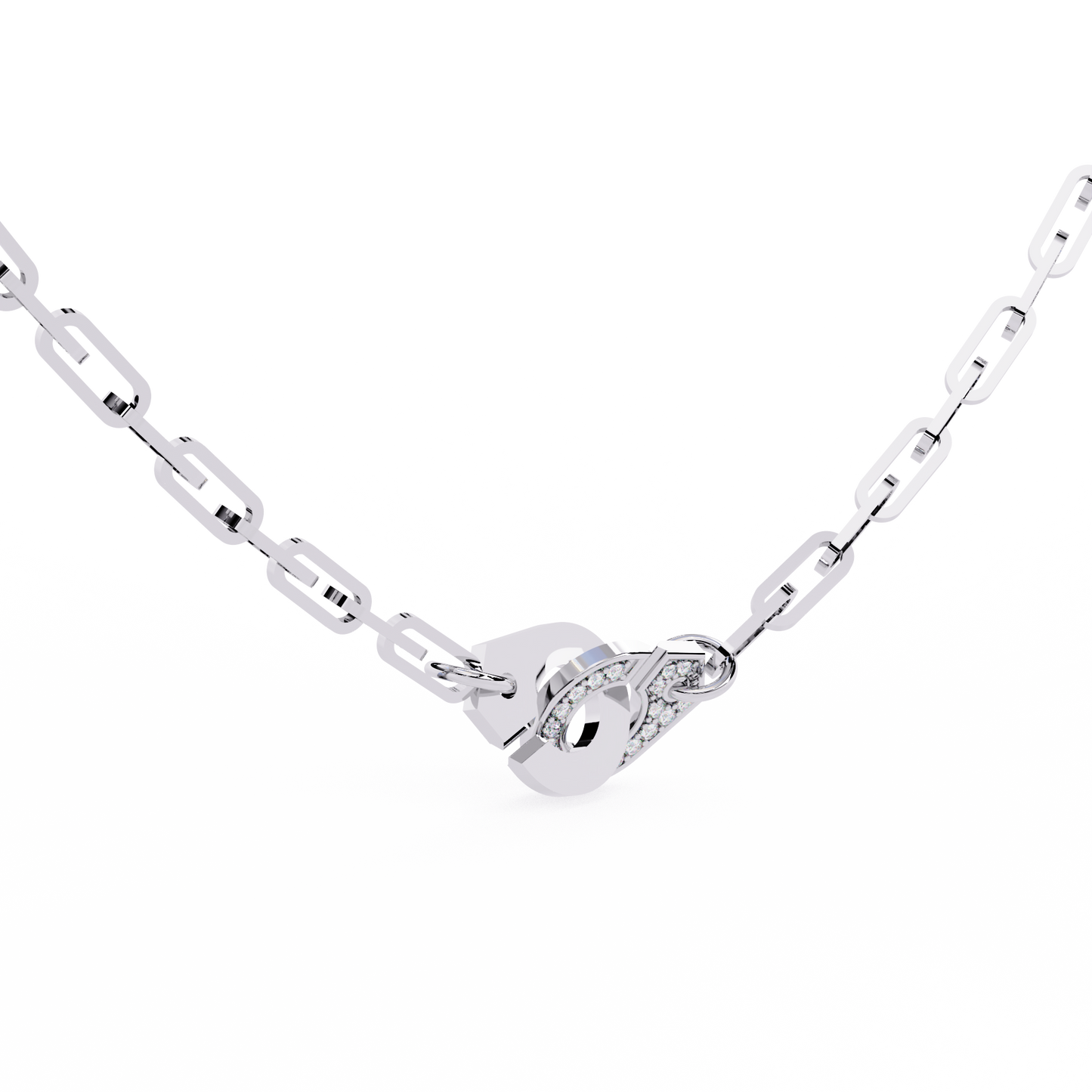 lock & link chic lab grown diamond necklace