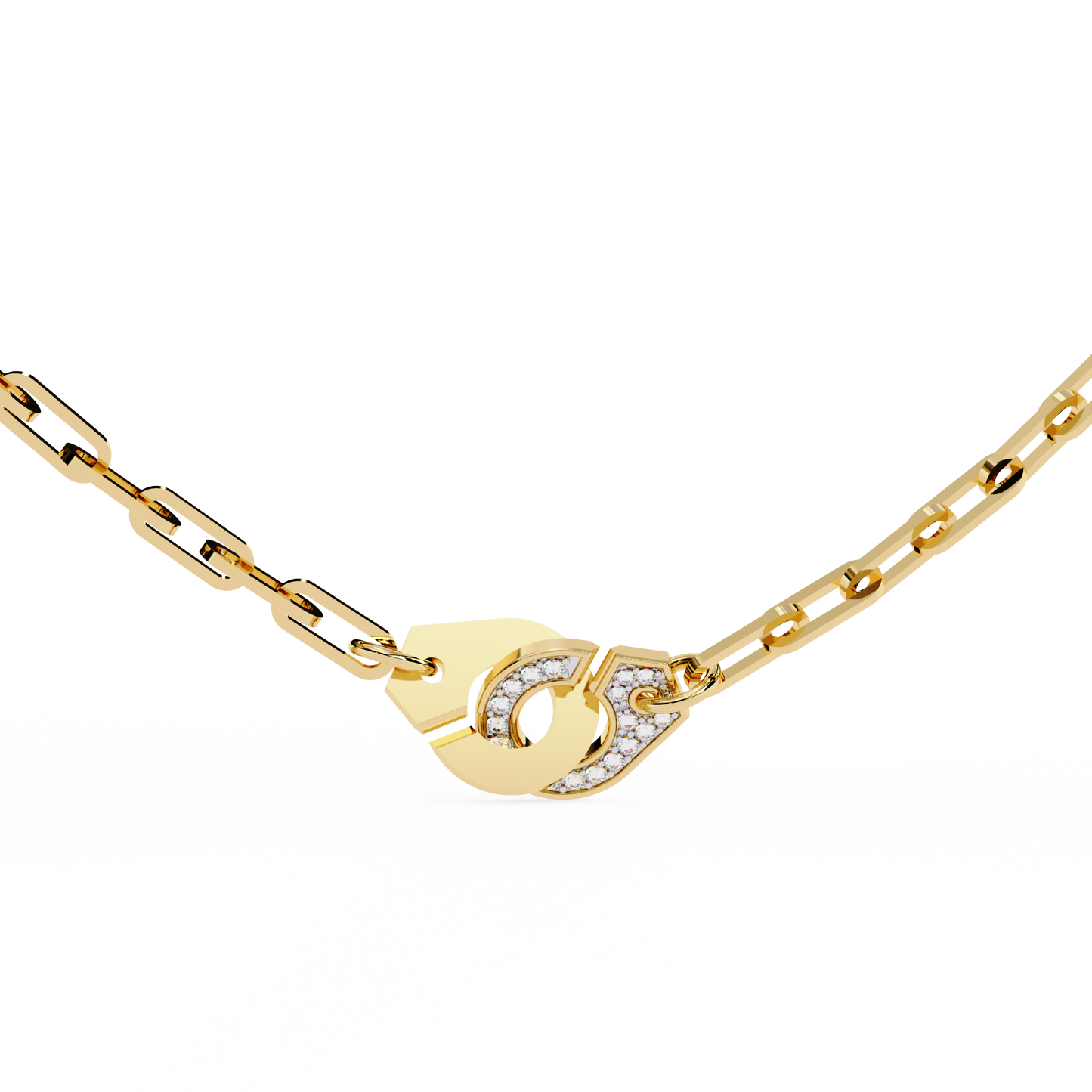 lock & link chic lab grown diamond necklace