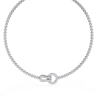 Paragon Pave Lock Tennis Lab Grown Diamond Necklace - Ophiratbf