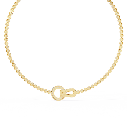 Paragon Pave Lock Tennis Lab Grown Diamond Necklace