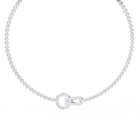 Paragon Pave Lock Tennis Lab Grown Diamond Necklace - Ophiratbf