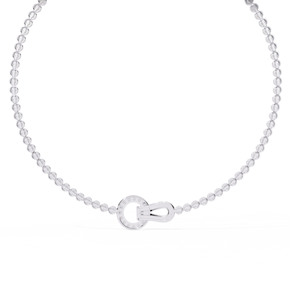Paragon Pave Lock Tennis Lab Grown Diamond Necklace