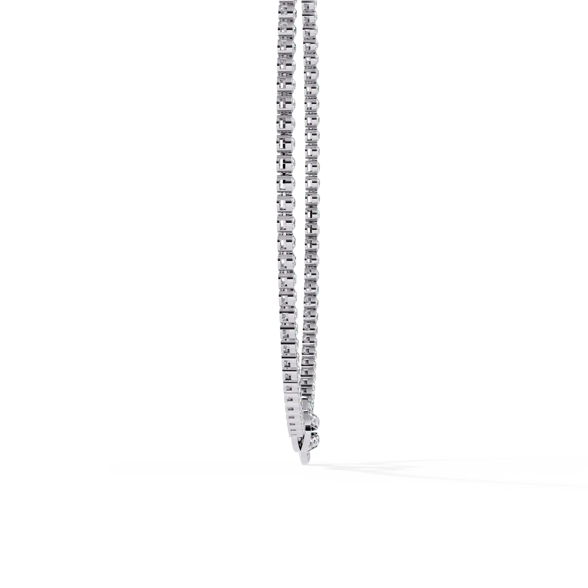 Paragon Pave Lock Tennis Lab Grown Diamond Necklace - Ophiratbf