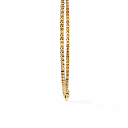 Paragon Pave Lock Tennis Lab Grown Diamond Necklace