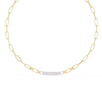 Avenue Bar Paperclip Lab Grown Diamond Necklace
