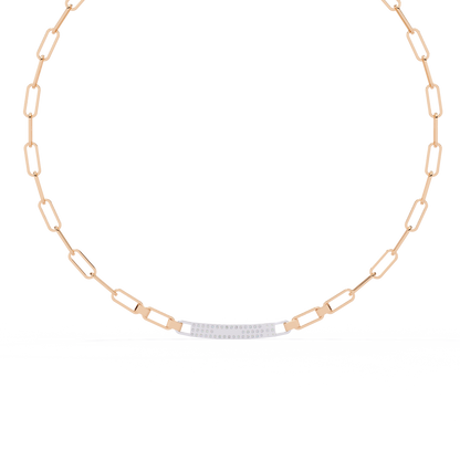 Avenue Bar Paperclip Lab Grown Diamond Necklace