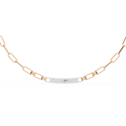 Avenue Bar Paperclip Lab Grown Diamond Necklace