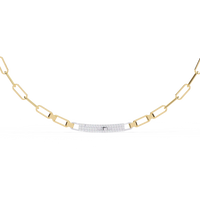 Avenue Bar Paperclip Lab Grown Diamond Necklace - Ophiratbf