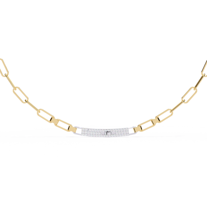 Avenue Bar Paperclip Lab Grown Diamond Necklace