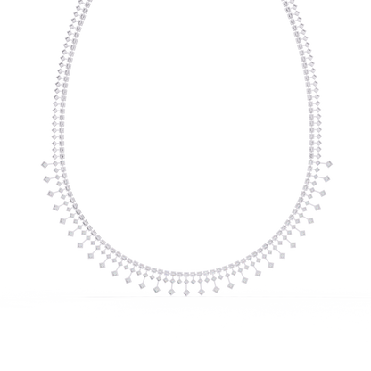 Regal Prism Princess Fringe Lab Grown Diamond Necklace