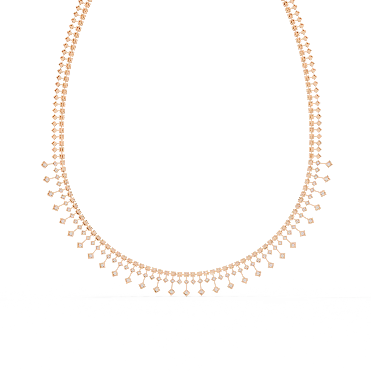 Regal Prism Princess Fringe Lab Grown Diamond Necklace - Ophiratbf
