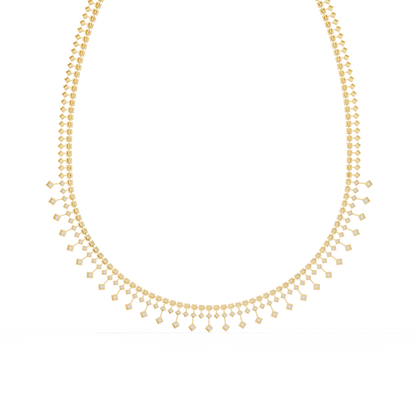 Regal Prism Princess Fringe Lab Grown Diamond Necklace