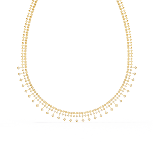 Regal Prism Princess Fringe Lab Grown Diamond Necklace